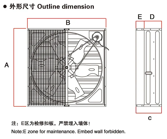 Type Poultry House Extractor, 220, Electric - detail 6
