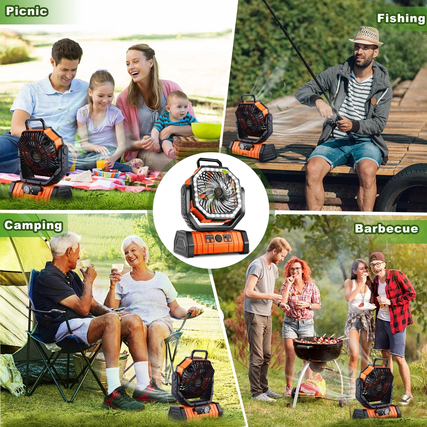 Ventilador Camping Fan, F6, 20000mAh, Portable, LED - detail 16
