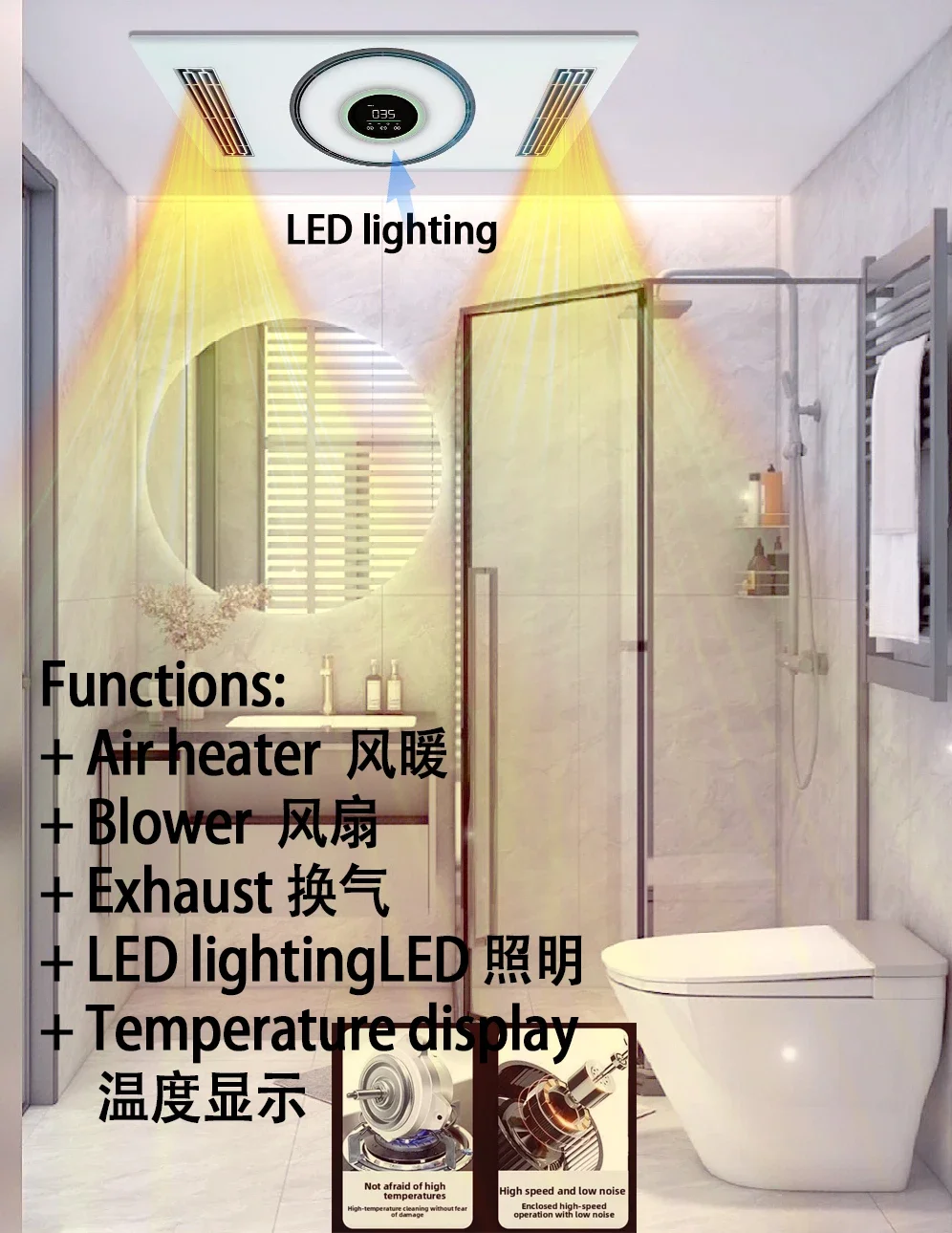Ventilation Exhaust Fan, SAA, LED, Ceiling - detail 22