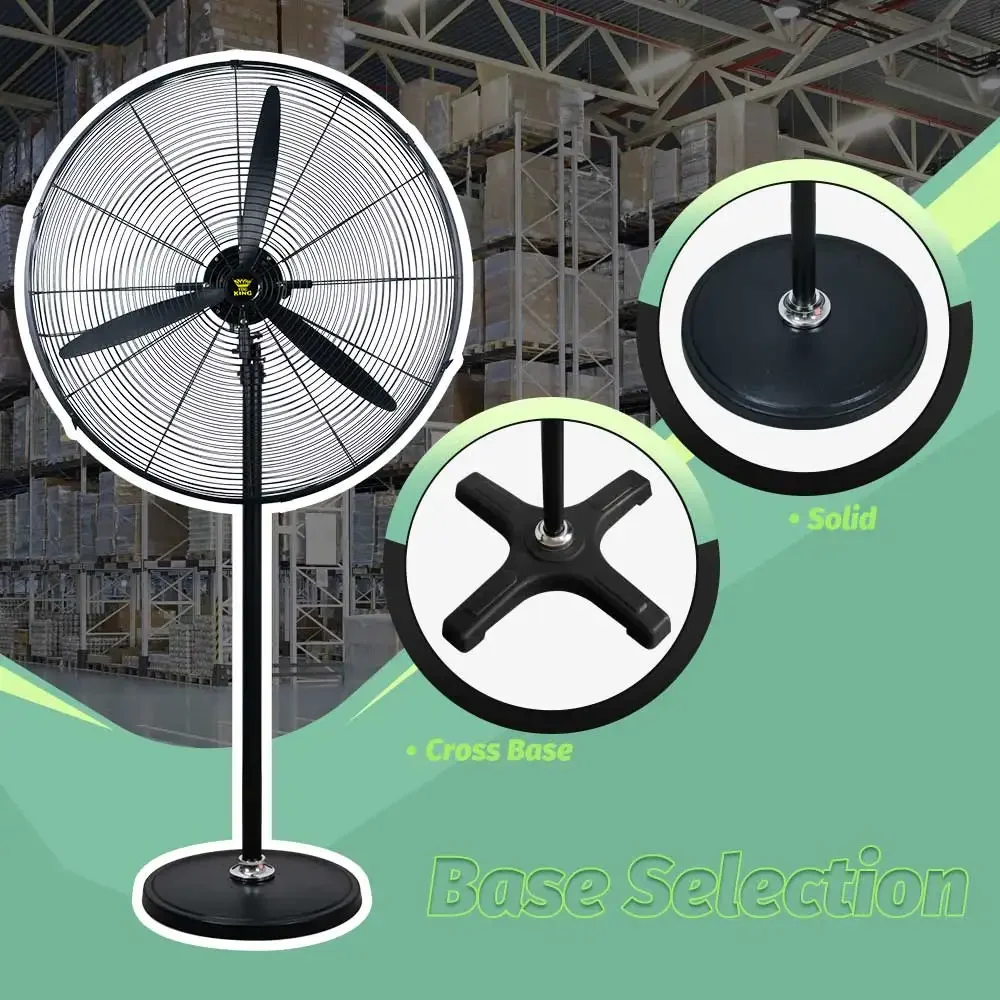 Metal Industrial Stand Fan, 3-Speed, 110-220V, 180 W(0.24hp) - detail 12