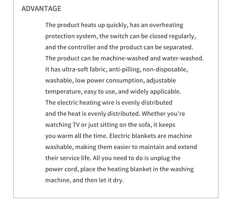 Electric Heating Pad Blanket, Crystal velvet - detail 42