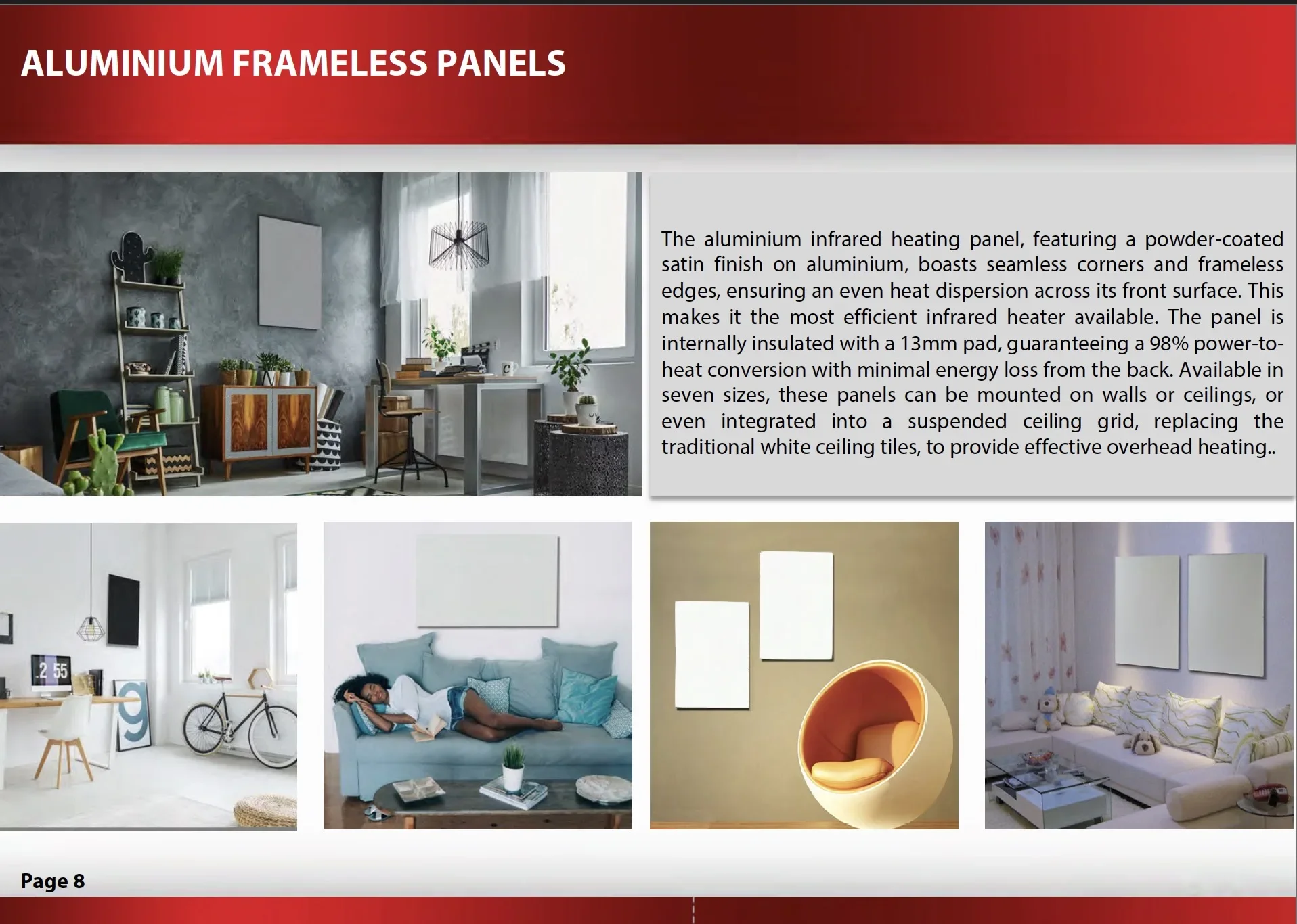 Other Home Heaters, 700*1000mm, Aluminium, Wall, 950W - detail 16