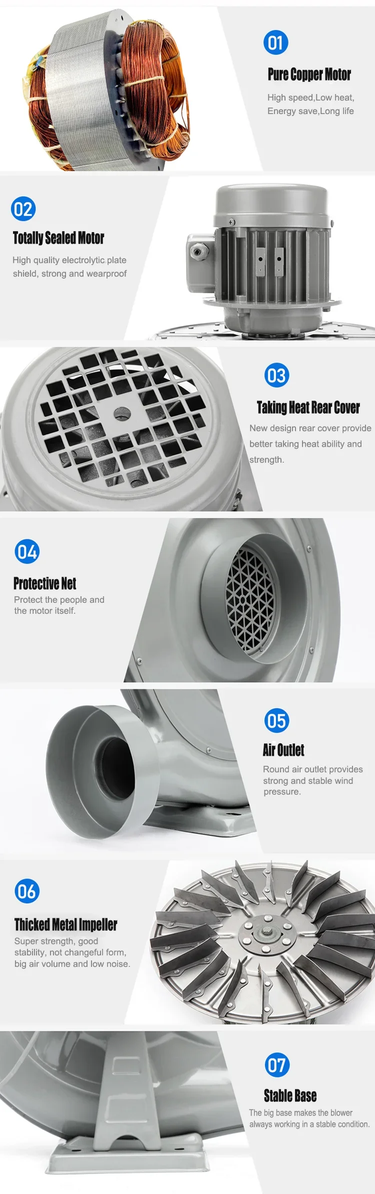 Air Blower, Centrifugal, 220V, 550W, CO2 - detail 14