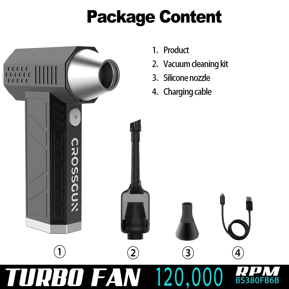Mini Turbine Jet Fan, X4, Aluminum, 1200000RPM - detail 20