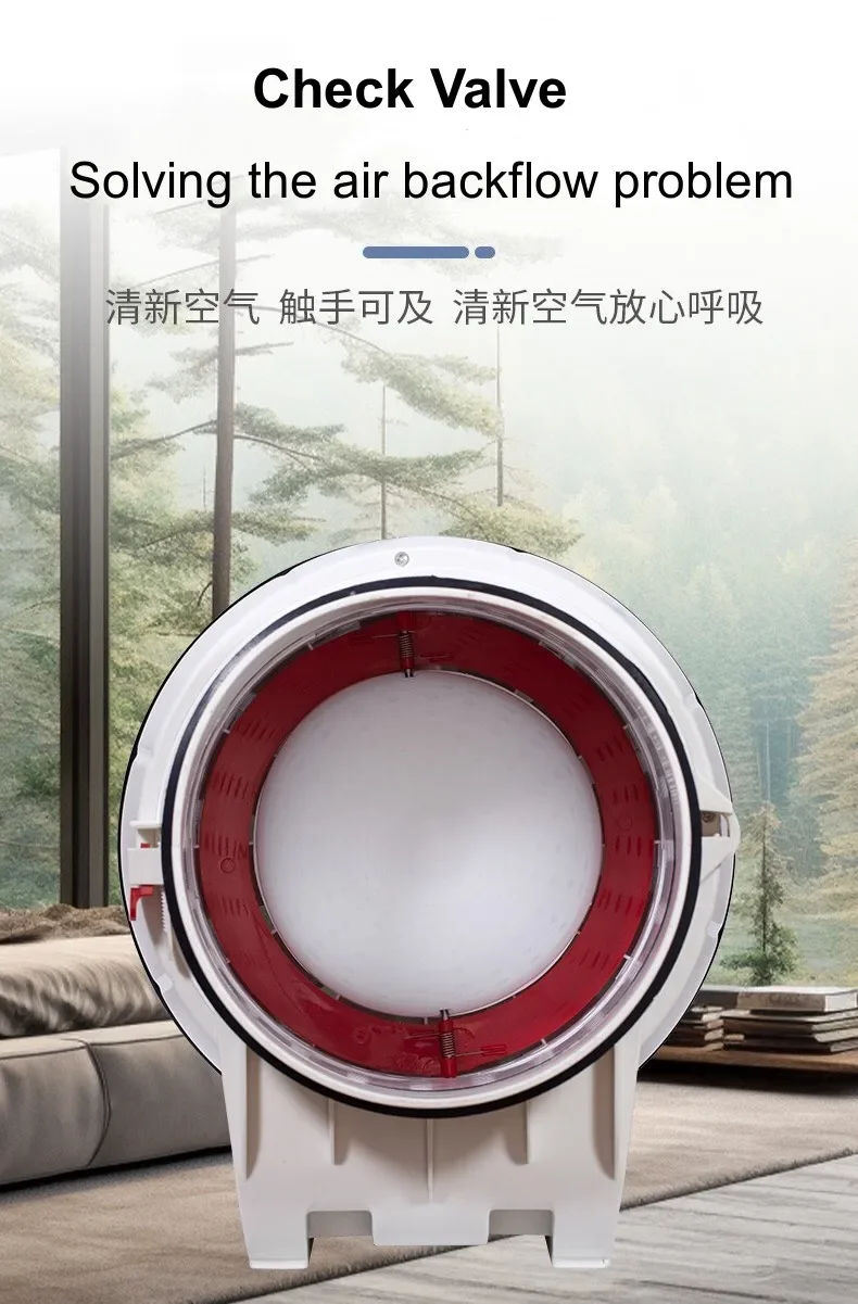 Inline Duct Fan, 220V, 150mm, Plastic - detail 6