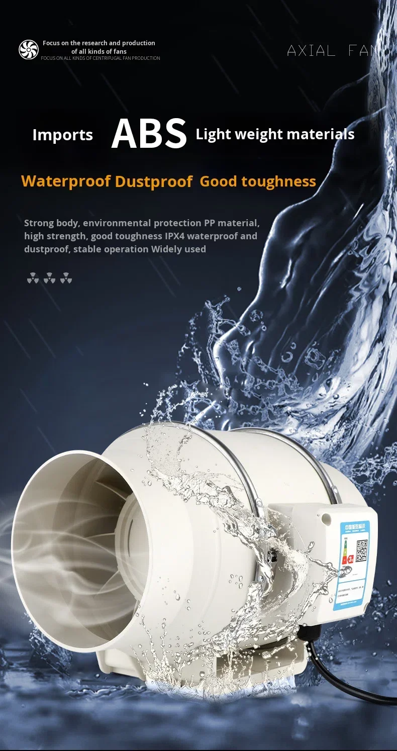 Mixed Flow Duct Fan, Inline, HVAC, 110V/220V - detail 8