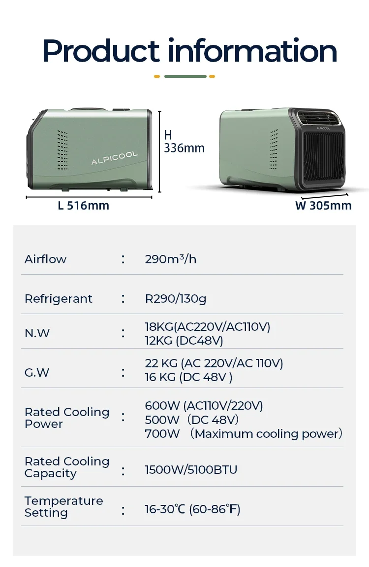 Mini Air Conditioner, Portable, 5100BTU, Battery - detail 18