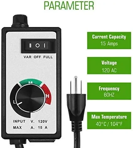 Max Electronic Fan, 120V, 15A, Inline, Ceiling - detail 6
