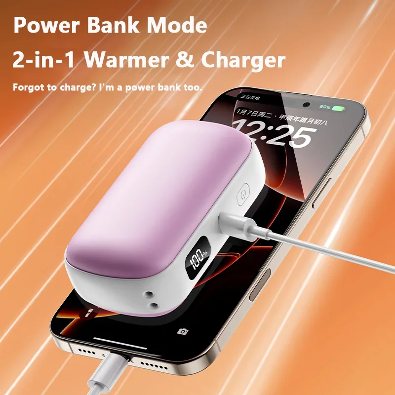 Hand Warmer, 2-in-1, 10000mAh, Portable, 45-55°C - detail 14