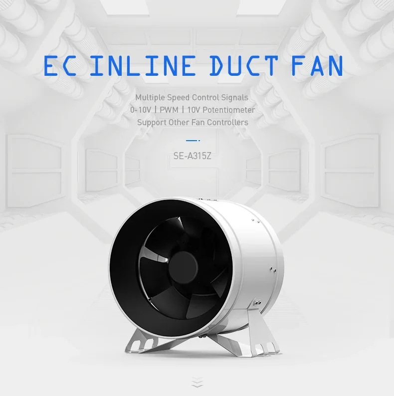 Ventilation Hydroponics Can Fan, 12", 315mm, Inline - detail 2