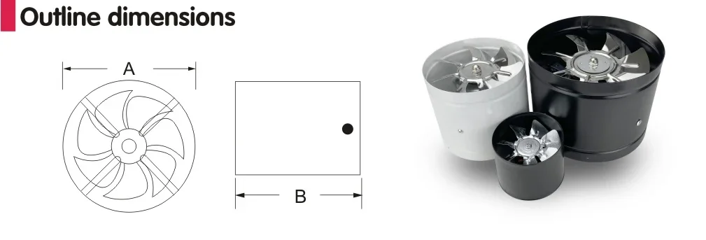 Line Duct Fan, 150mm, 220V or OEM, Electric - detail 4
