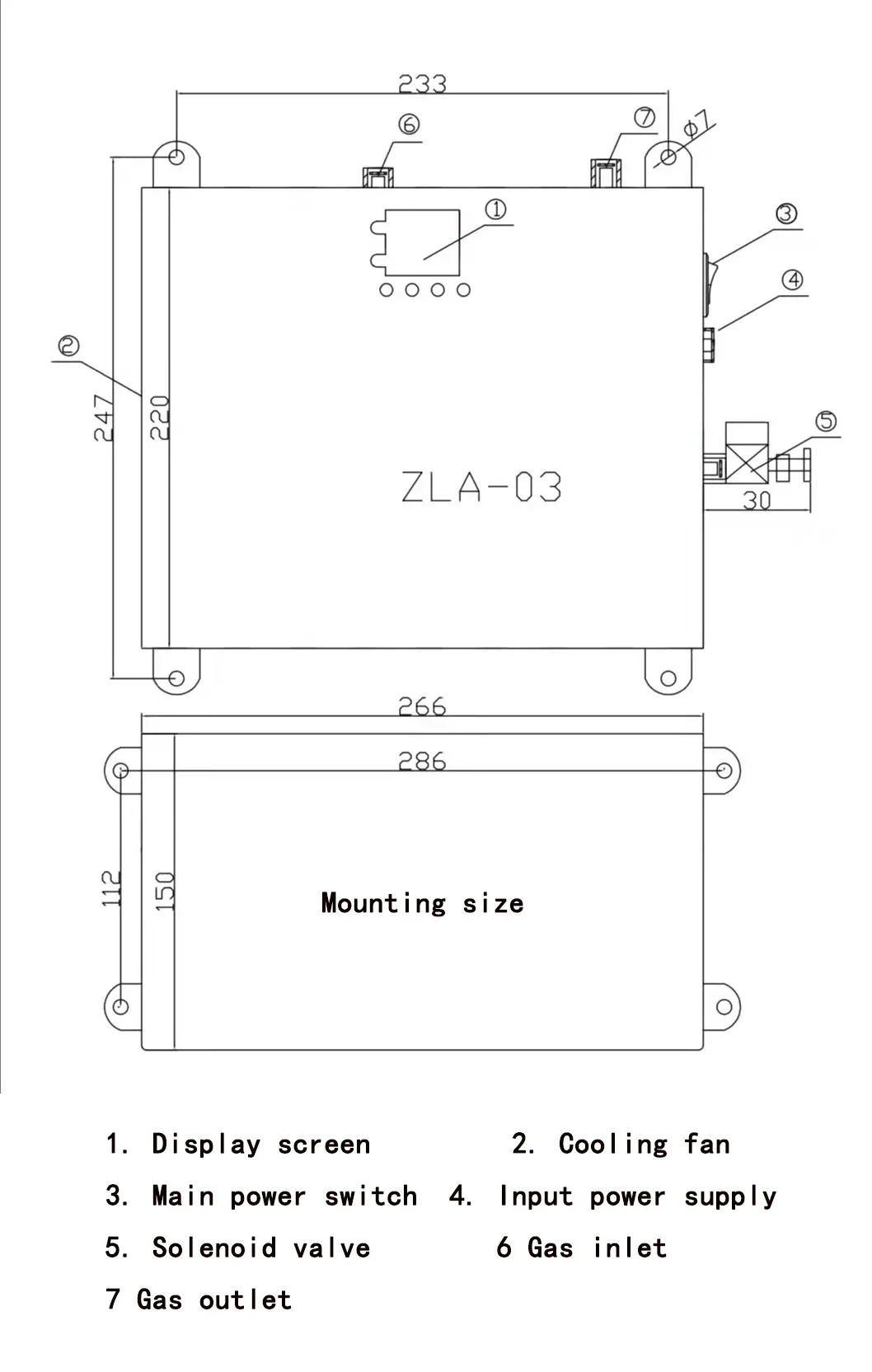 Peltier Air Cooler, 200lpm, HBOT - detail 8