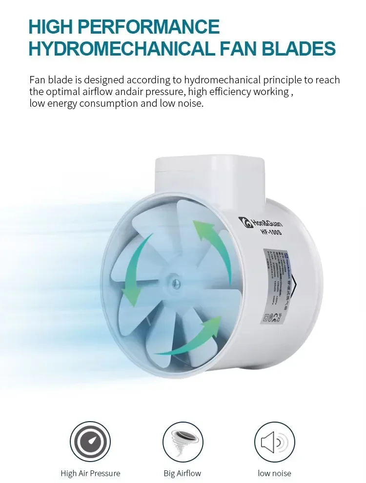 Inline Duct Exhaust Fan, Plastic, IP44 - detail 10