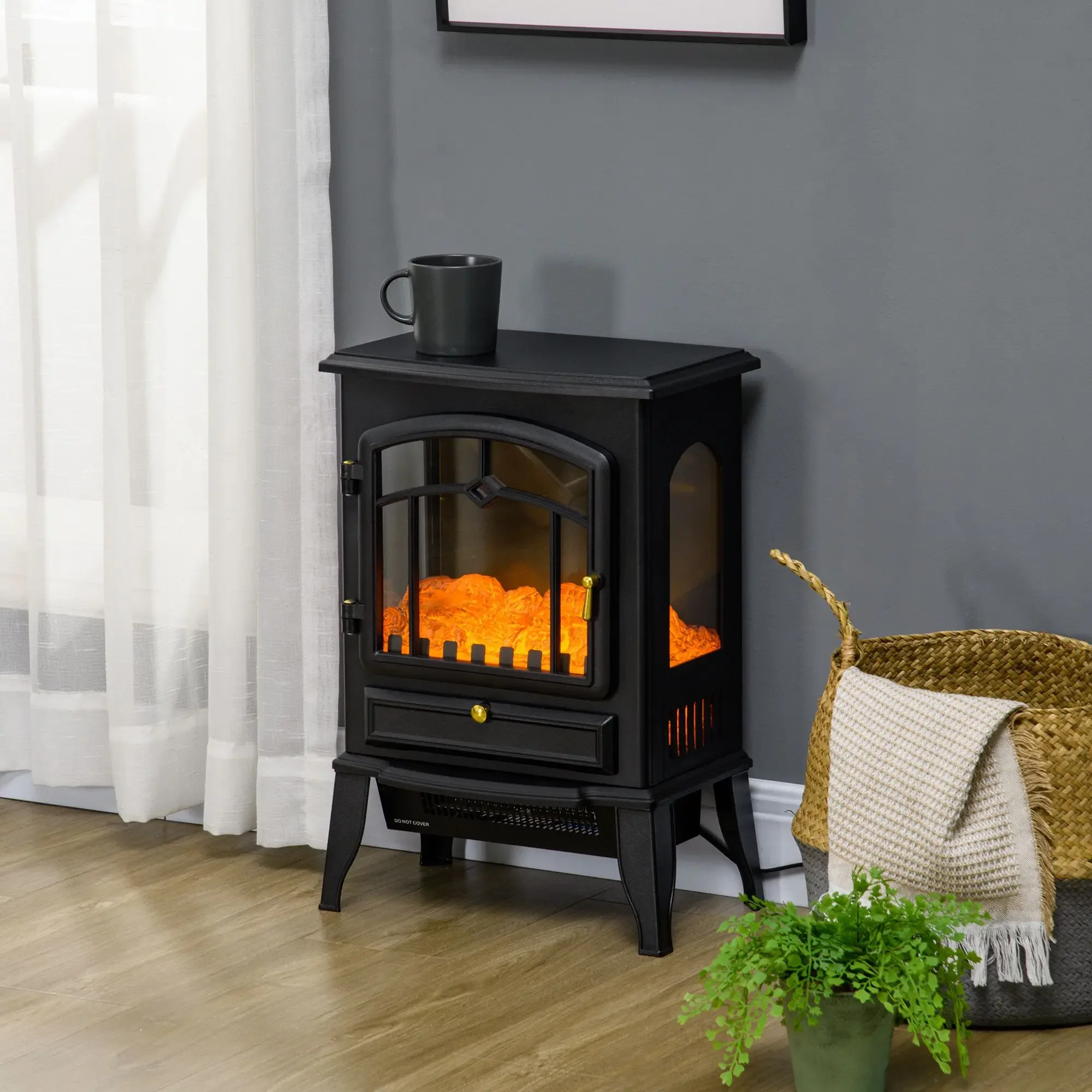 Electric Fireplace, 750W/1500W, 3-Sided, LED - detail 4