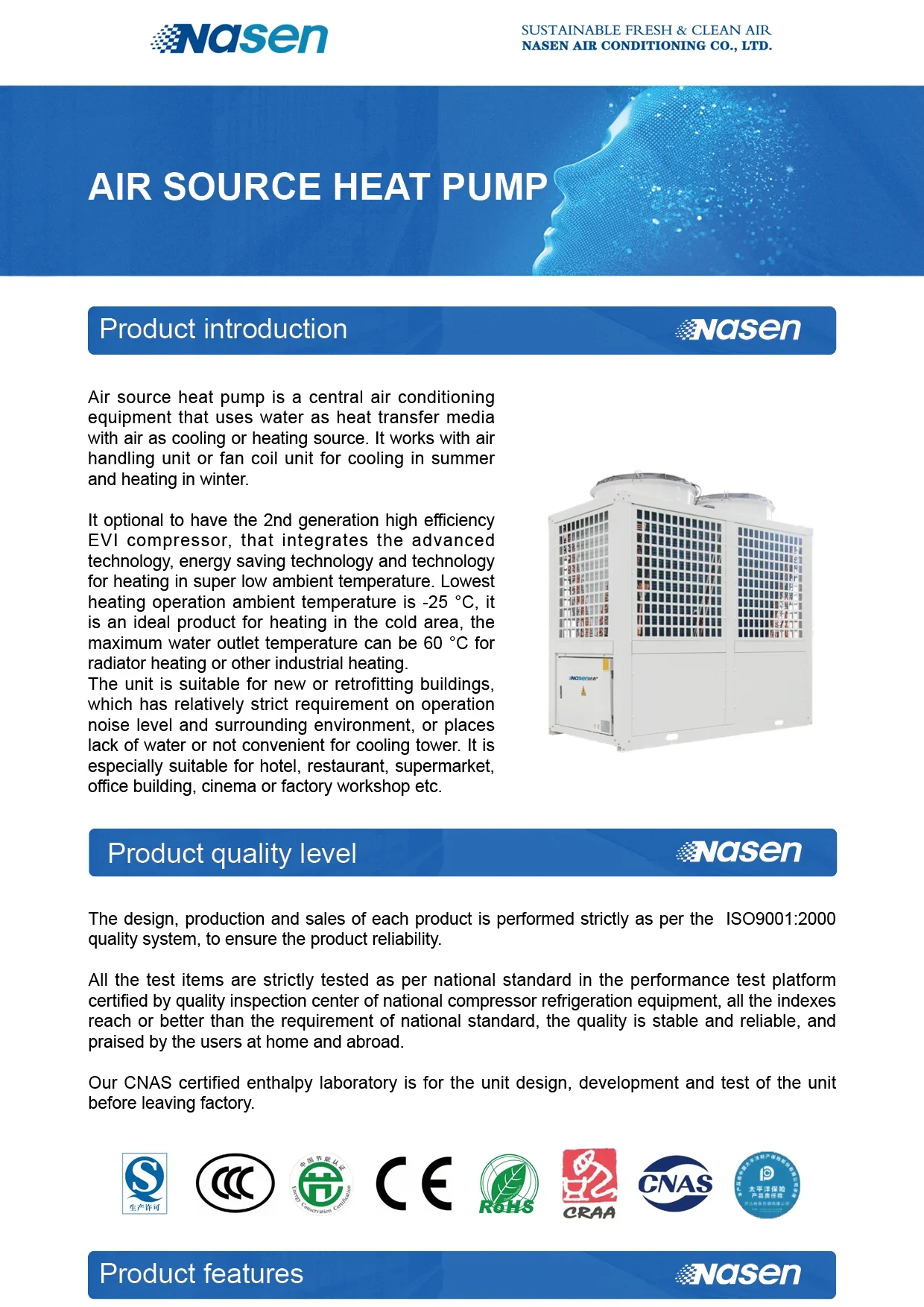 Air Cooled Water Chiller, Scroll, 65kW, 550kW - detail 2