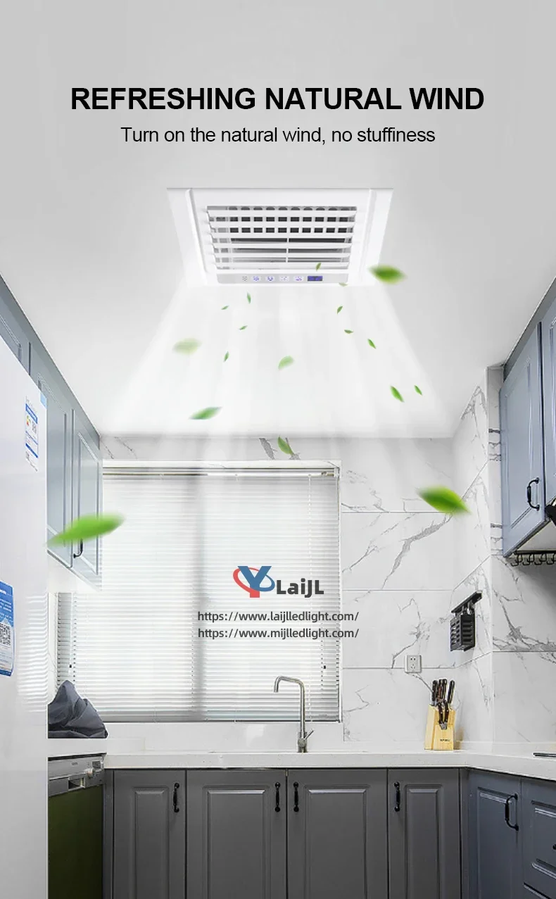 Bathroom Exhaust Fan, 4-in-1, PTC, 12W, LED - detail 4