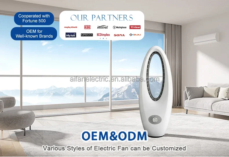 Efficient Oscillating Floor Fan, 45W(0.06hp), Plastic - detail 2