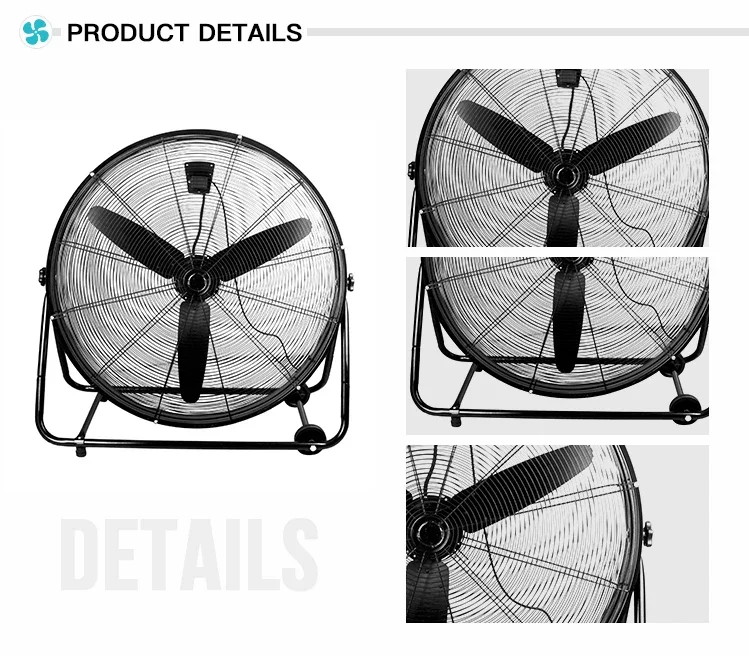 Speed Metal Drum Fan, ETL, 24inch, 320W - detail 6