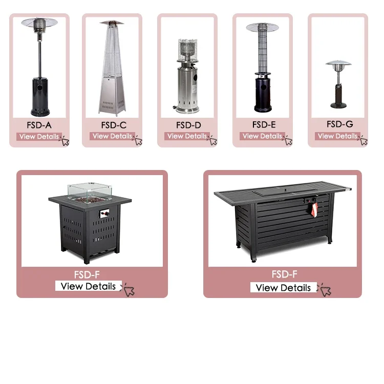 Patio Heater, 5000-13000W, Steel - detail 12