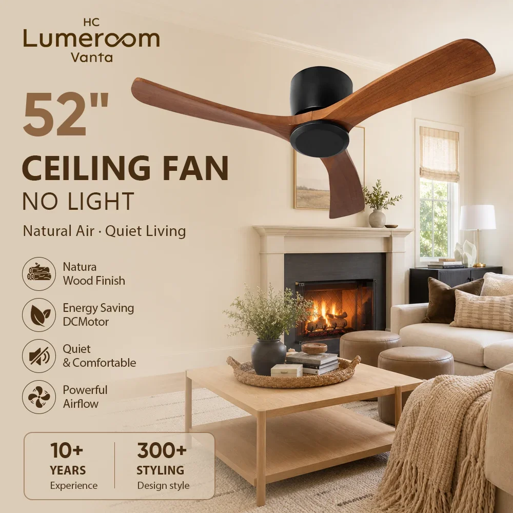 Ceiling Fan, USA, 35W(0.05hp), Wood+Metal - detail 4
