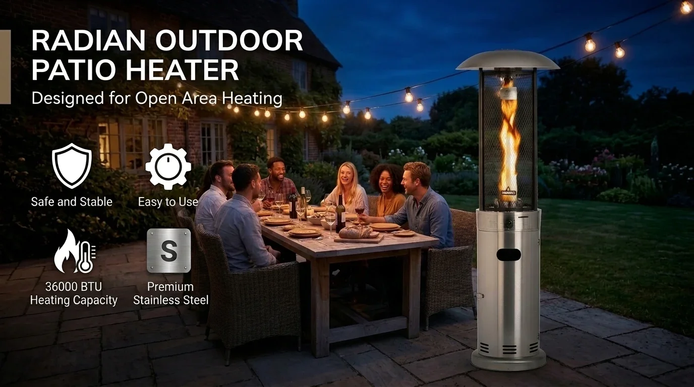Patio Heater, Stainless, Steel - detail 8