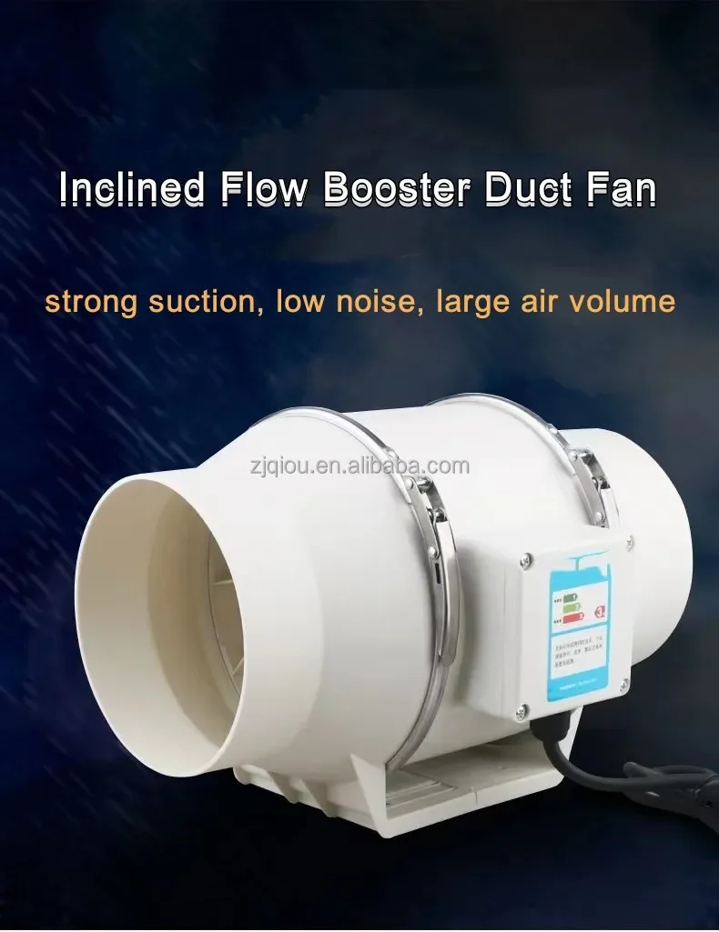Inline Duct Exhaust Fan, Axial, 110V, Electric - detail 2