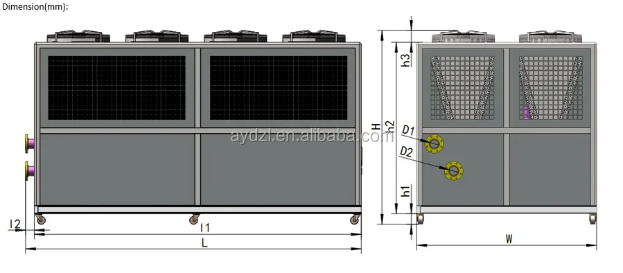 Cooled Screw Water Chiller, 120, 150, 450 - detail 8
