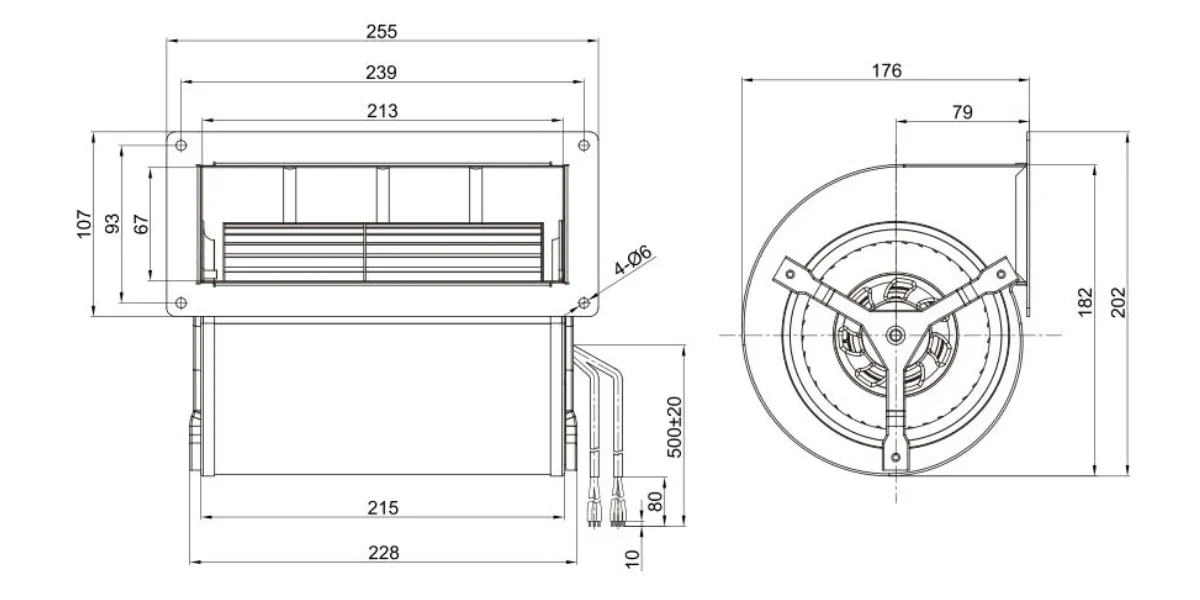 Centrifugal Fan, 230V, 133mm, Radial, Brushless - detail 4