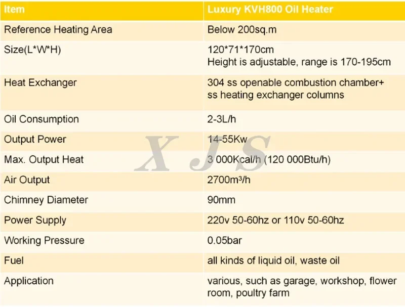 Kvh800 Waste Oil Heater, Stainless Steel, Oil Burner - detail 8
