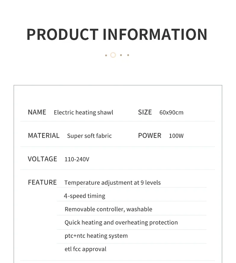 Electric Heated Blankets, 110V, Portable - detail 38