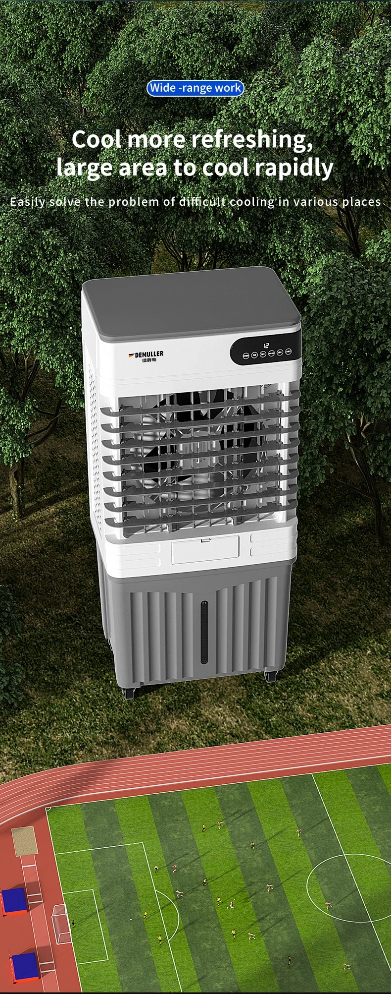 Remote Control Air Cooler, 30L, Plastic - detail 22
