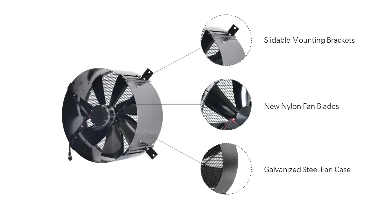 Solar Exhaust Fan, 24V, Wall - detail 2