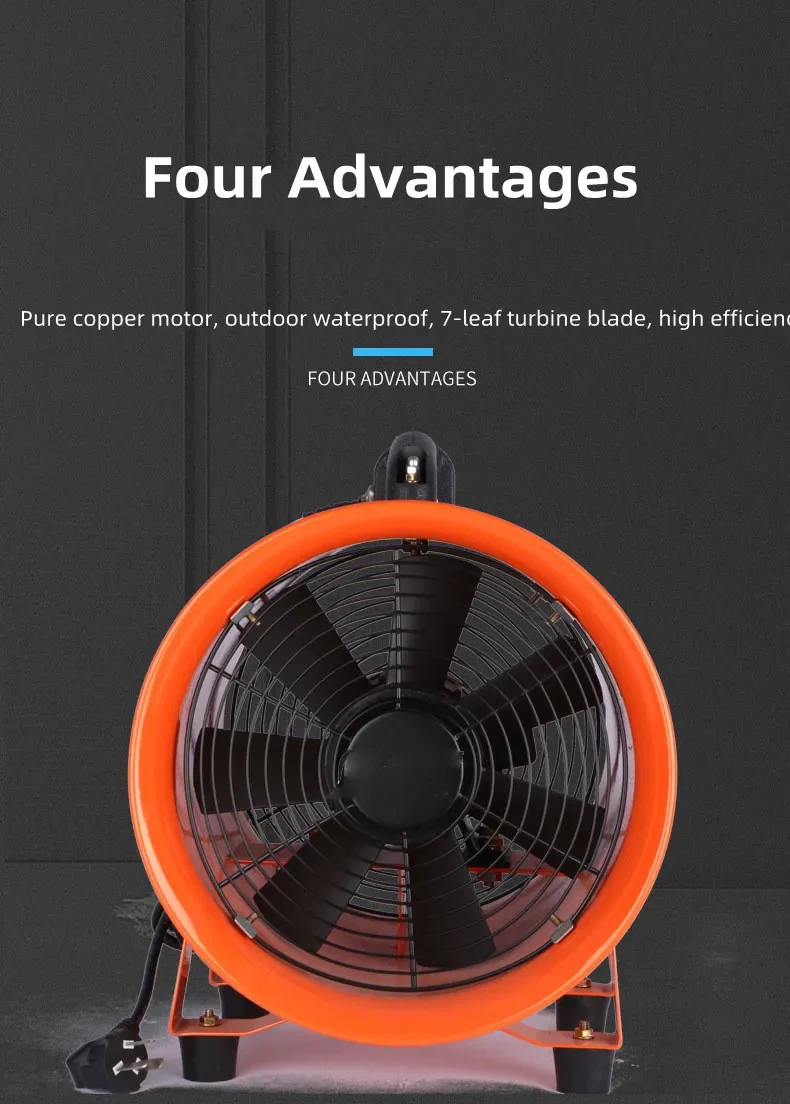 Industrial Exhaust Moveable Ventilator, 8", 10", 12", 14'' - detail 12