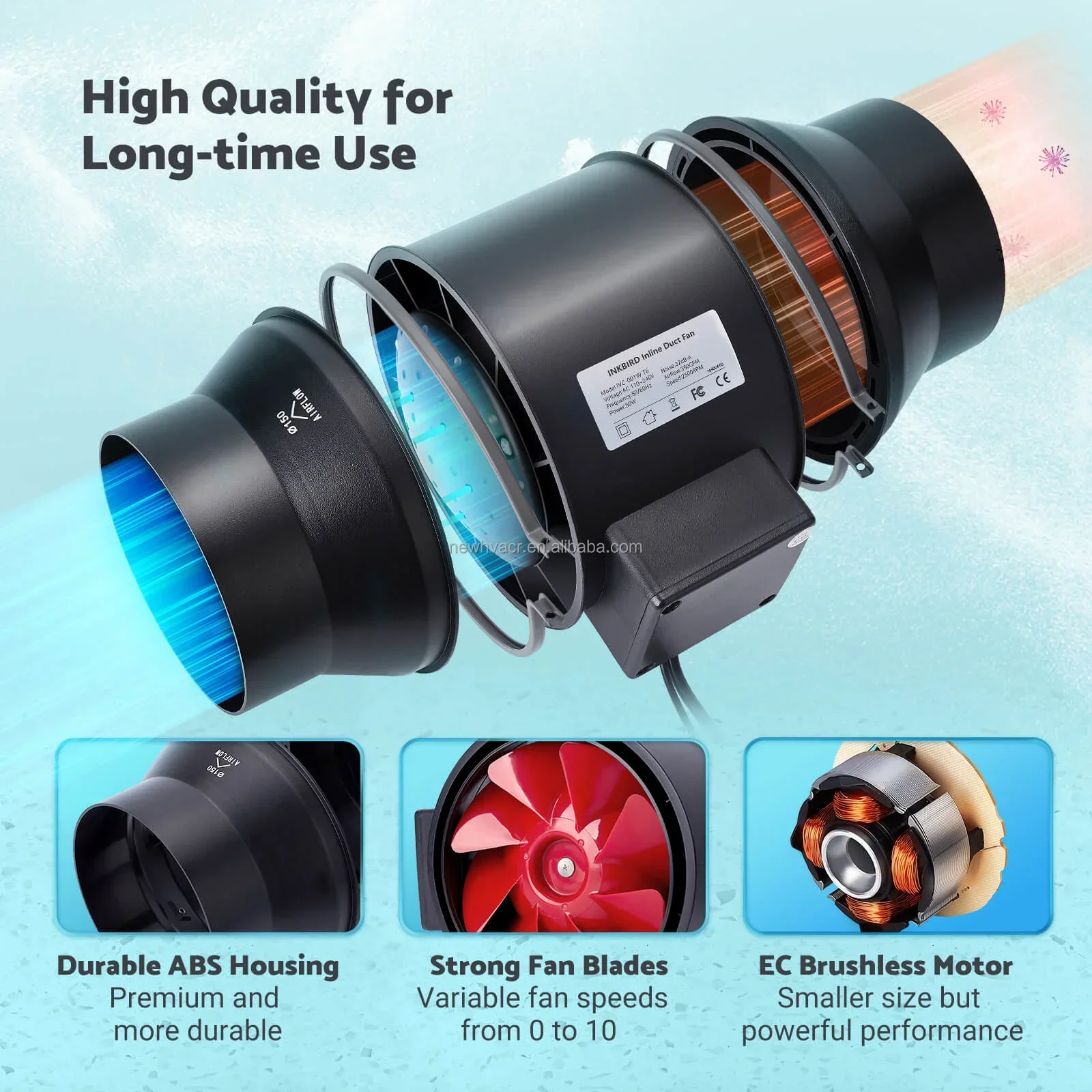 Inline Duct Fan, Plastic, HF - detail 4