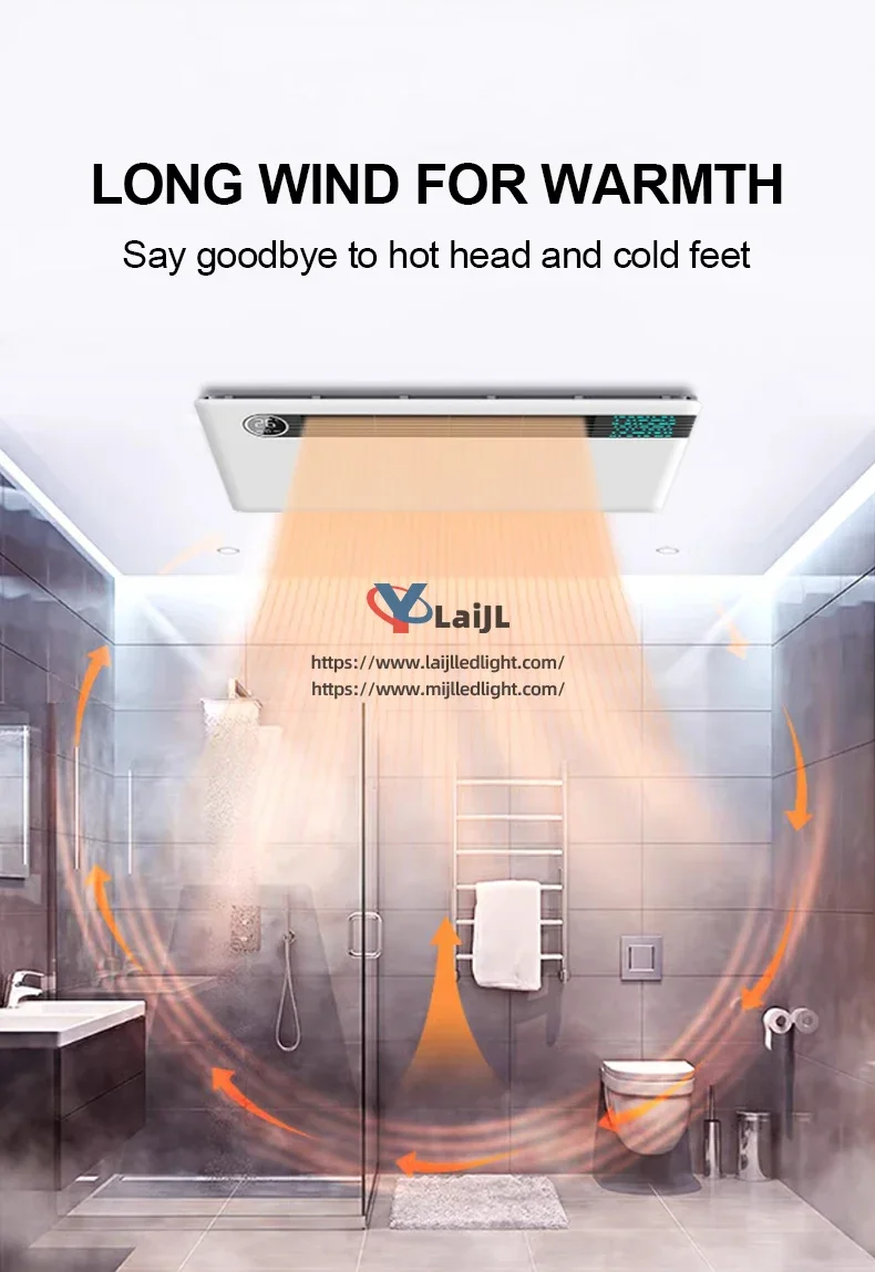 Bathroom Exhaust Fan, 4-in-1, PTC, 12W, LED - detail 8