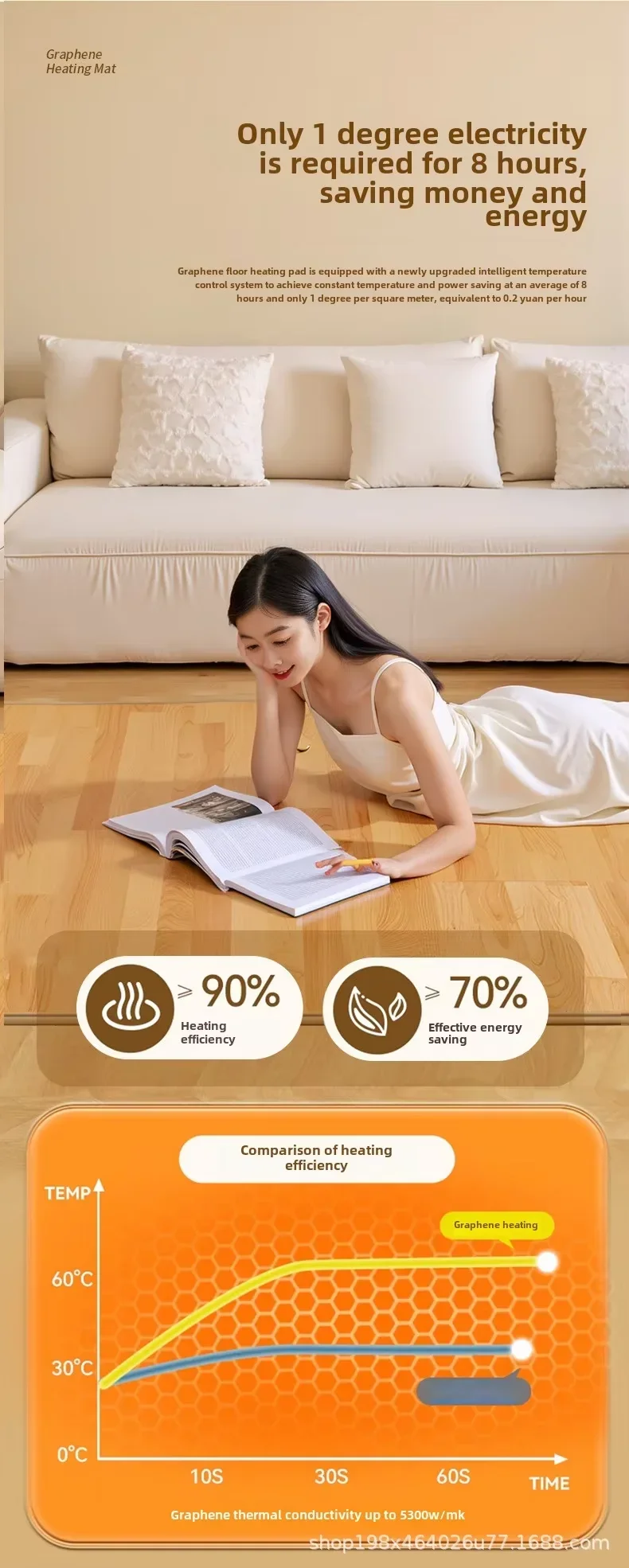 Electric Heating Pad Blanket, Portable, Waterproof - detail 18
