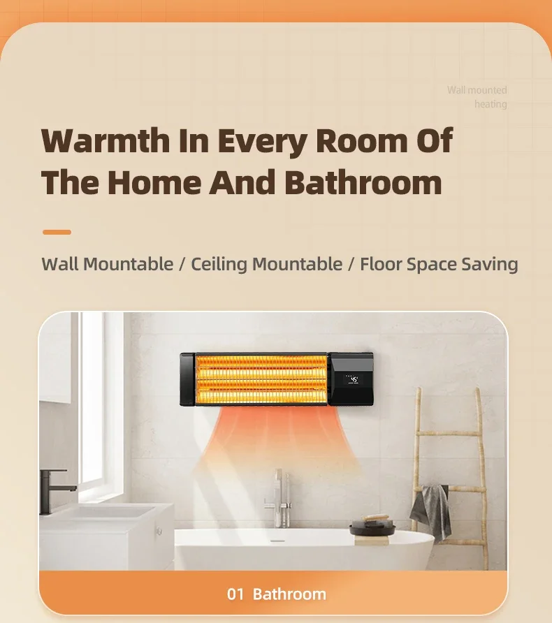 Body-sensing Radiant Heater, Ceiling, 3200W - detail 8