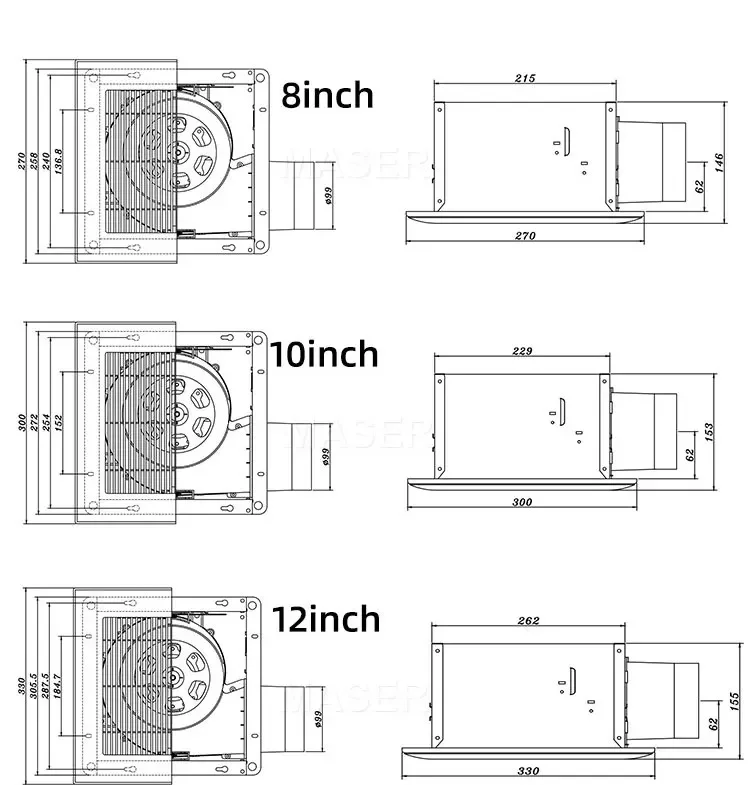 Bathroom Exhaust Fan, 110, CFM, 30W, DIY - detail 16
