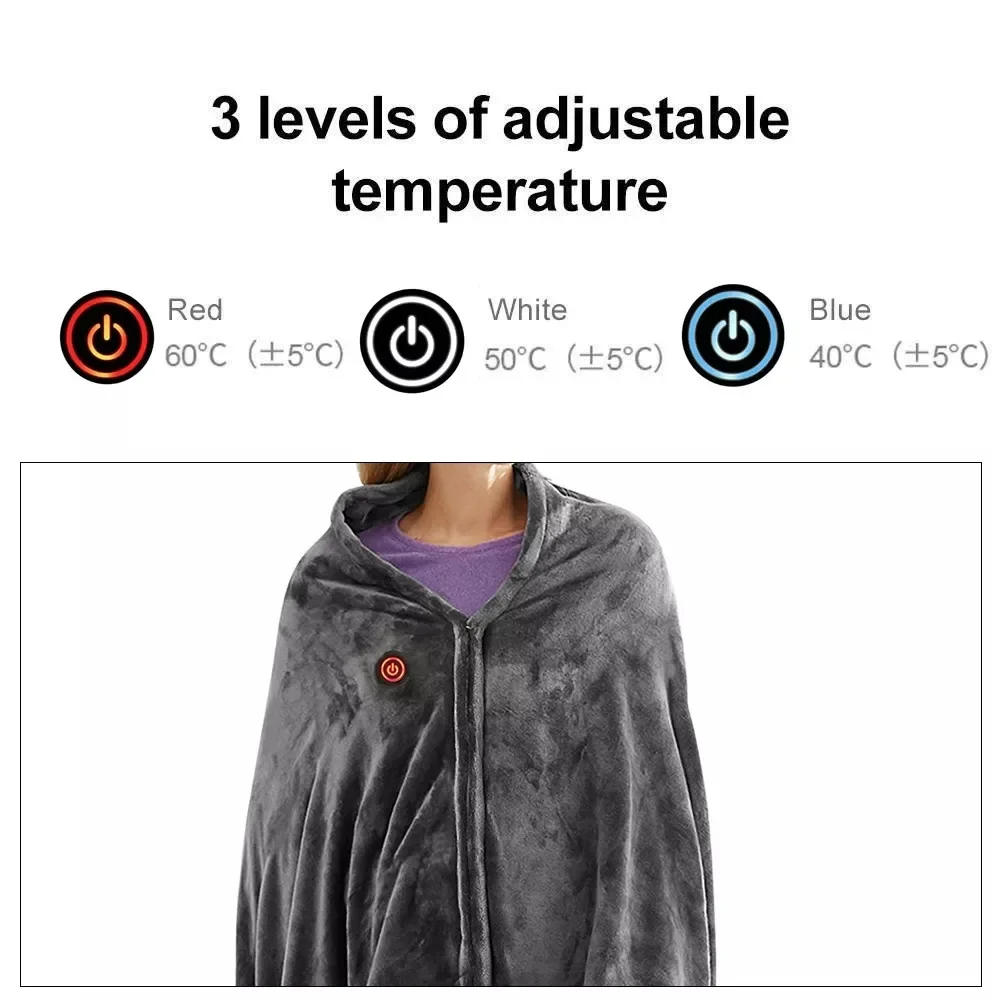 Shawl Wearable Electric Blanket, USB, Portable - detail 4