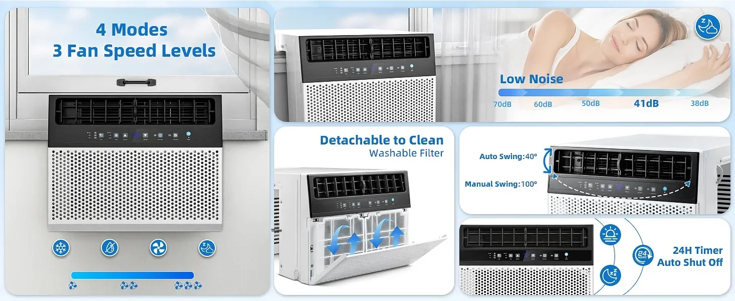 Window Air Conditioner, WIFI, 6000BTU, 8000BTU, 10000BTU - detail 4