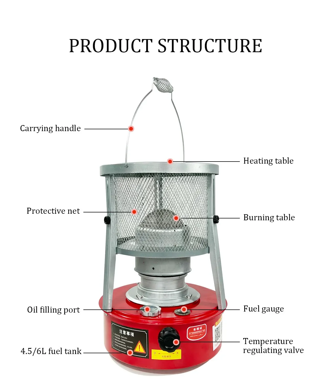 Kerosene Heater, 3kw, 10000BTU/hr, Waterproof - detail 8
