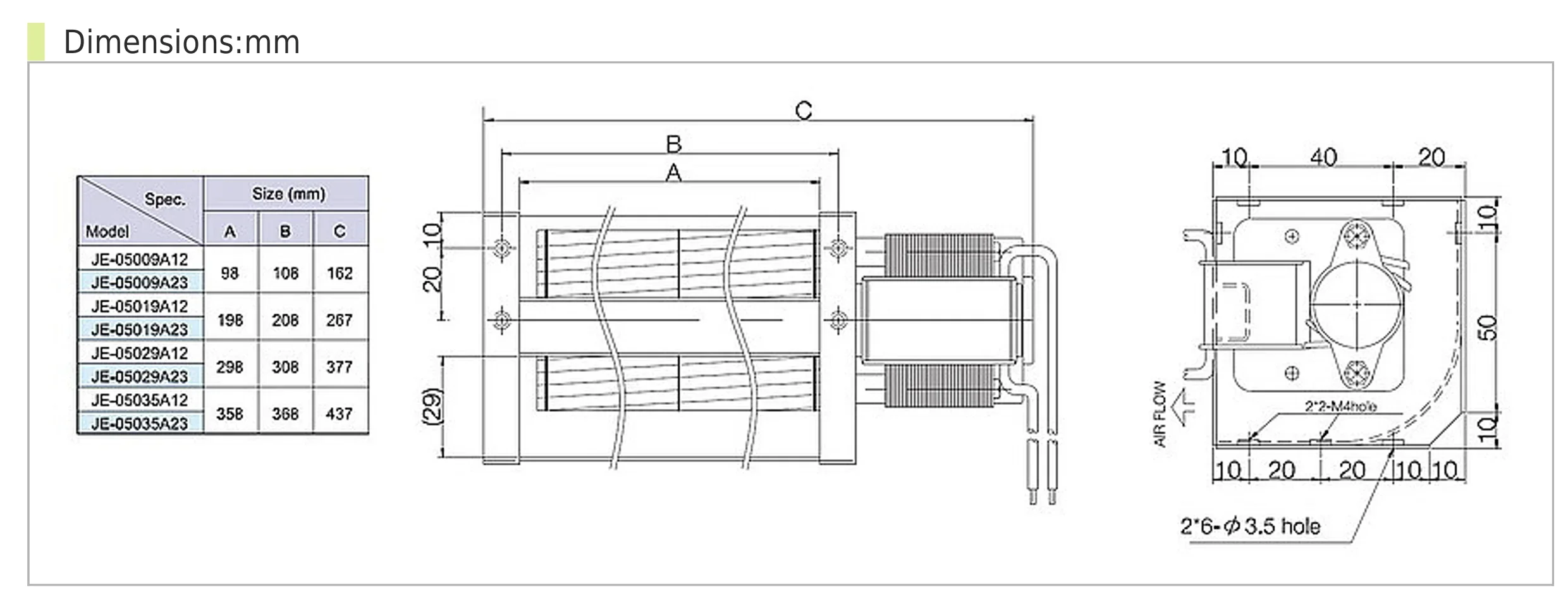 Tangential Fan, JE-050A, 220, Electric - detail 10