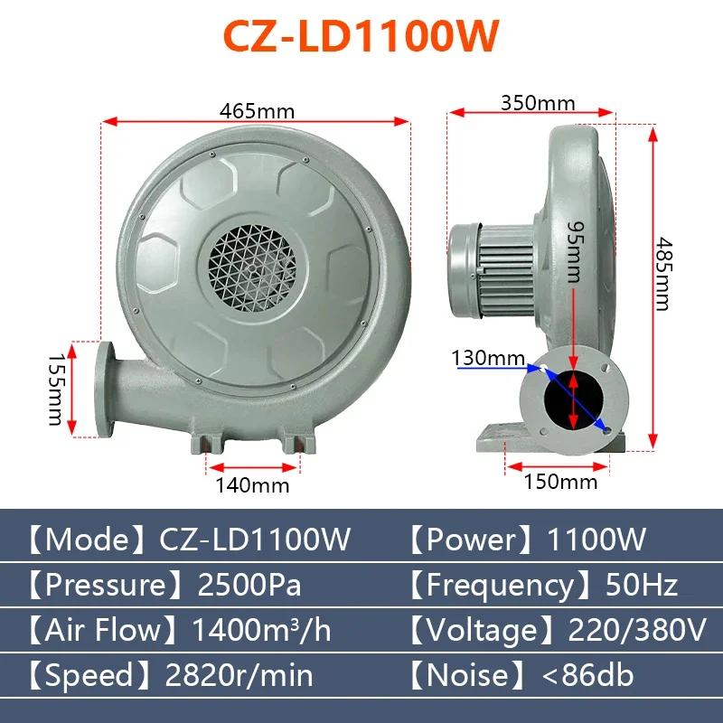 Centrifugal Blower, Aluminum, 220 V, Electric - detail 2