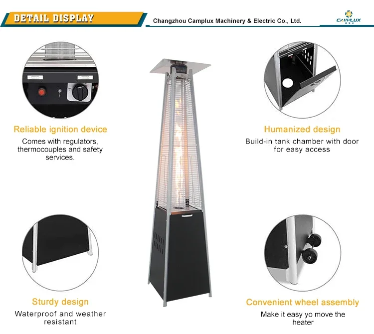 Patio Heater, Steel, Stainless - detail 8