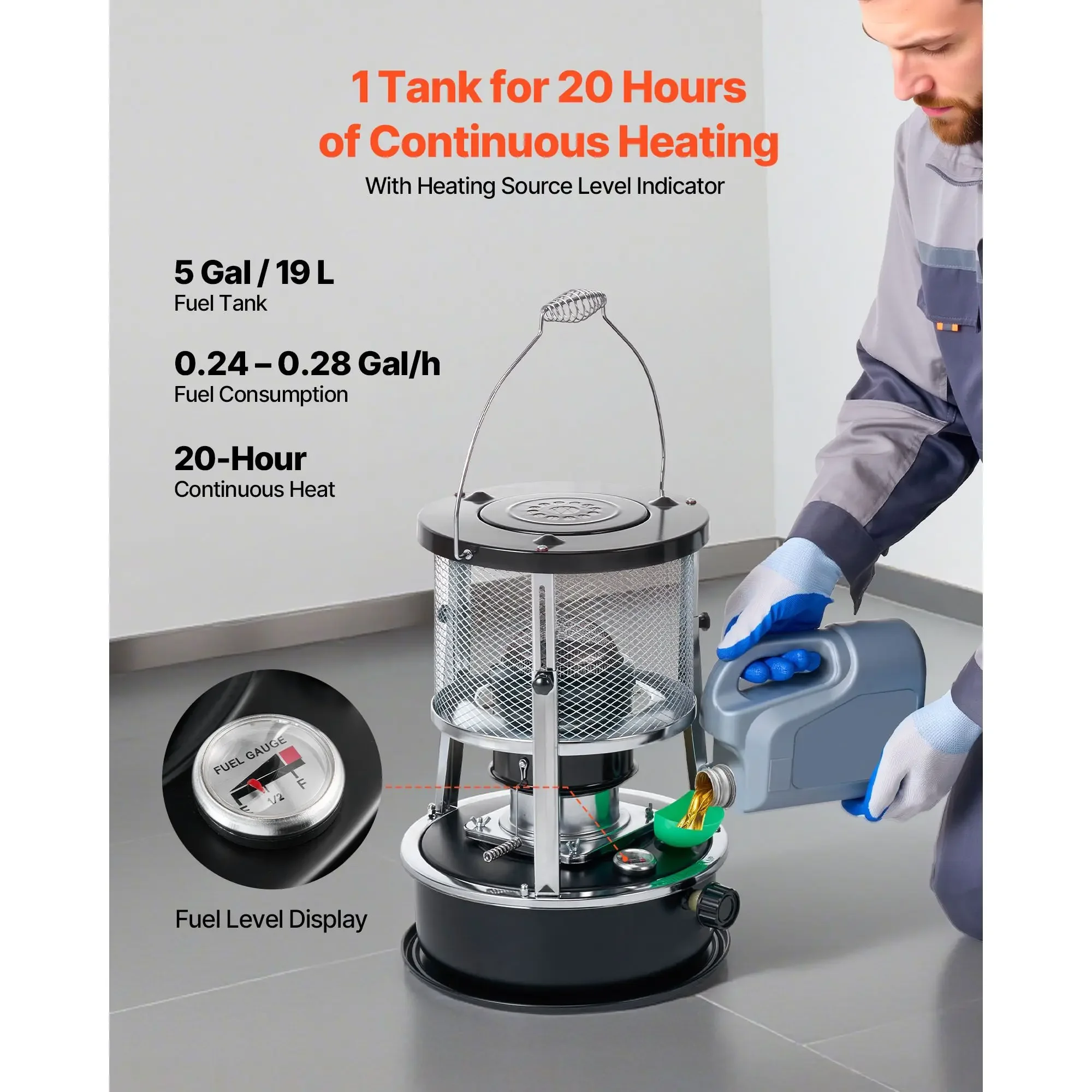 Kerosene Heater, 9000, BTU, Portable, 2-in-1 - detail 6