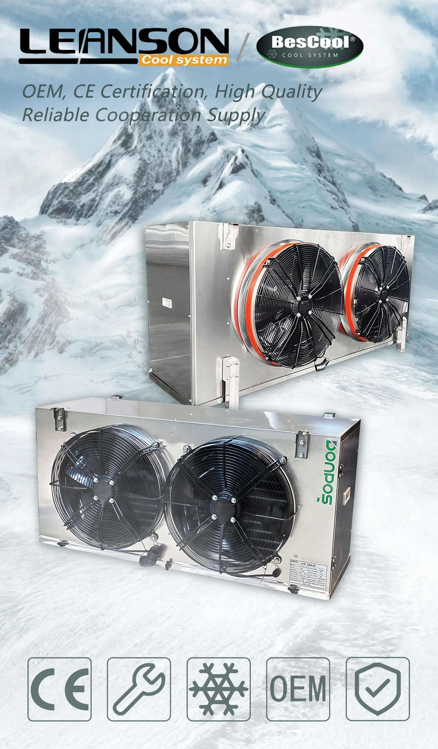Efficiency 6kw Cooling, 21.6kw, 10HP, 750w, 1Fan - detail 2