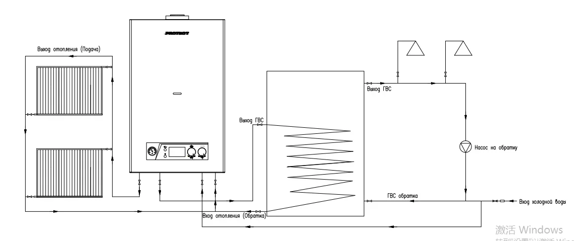 Combi Boiler, 24kw, Gas, Glass Panel - detail 14