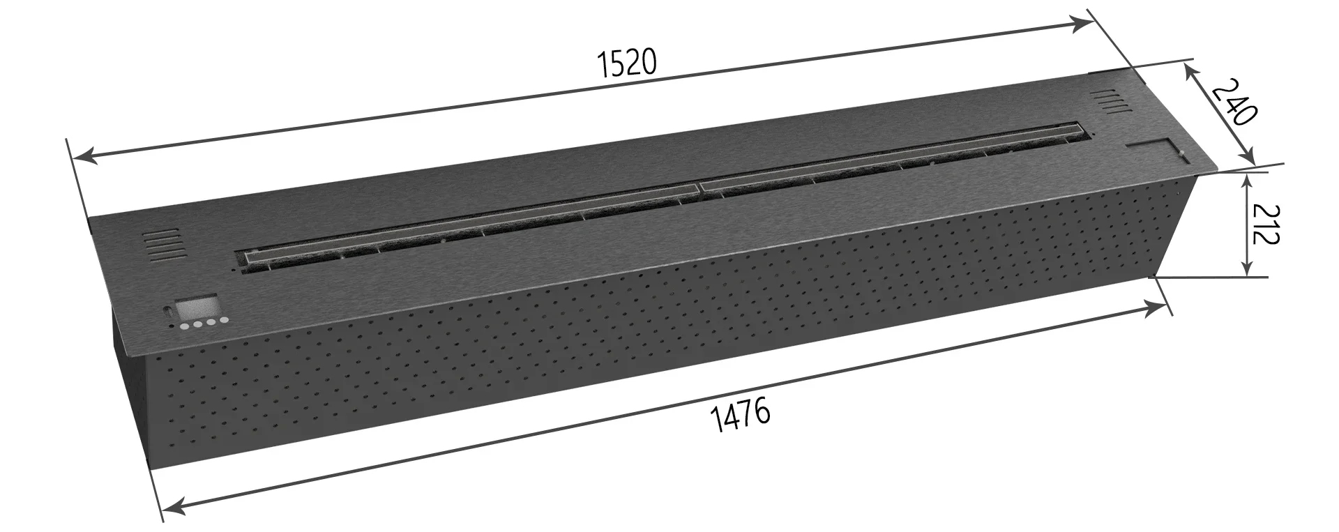Electric Fireplace, Wall, 100-240v, 750 - detail 22