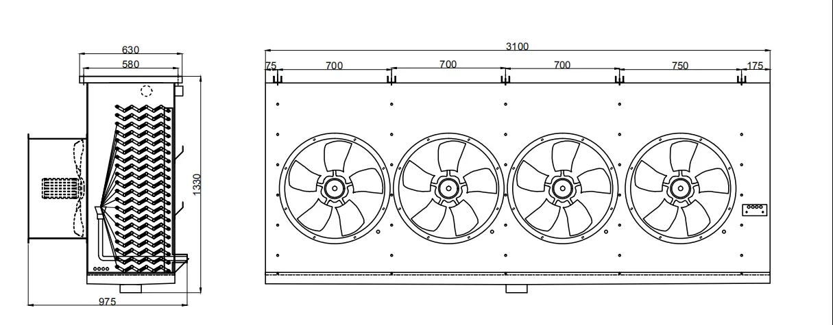 Evaporative Air Cooler, DD60, 220V, 12.0kw - detail 8
