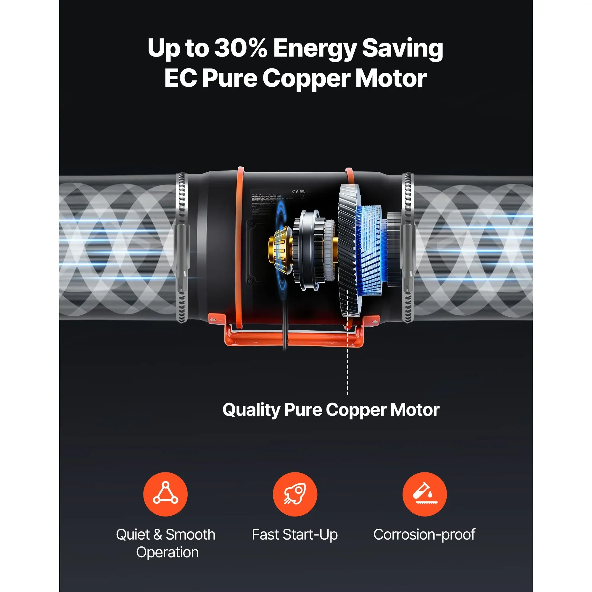 Inline Duct Fan, 8-Inch, 807, CFM, PWM - detail 12